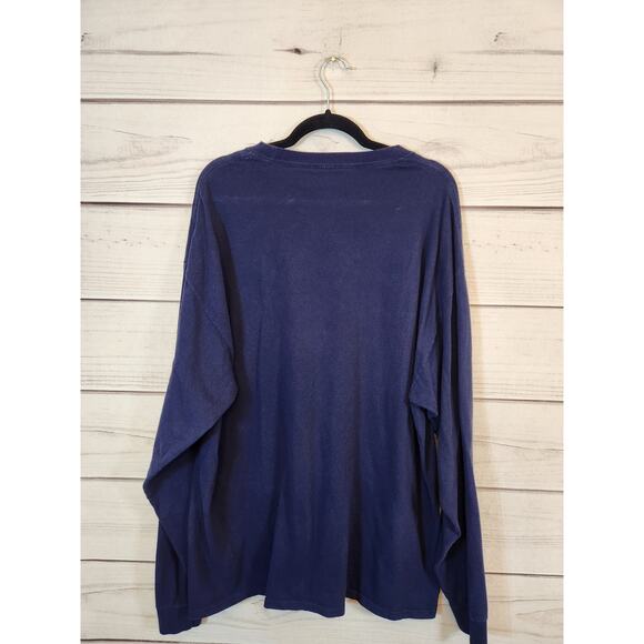 Champion Mens Navy Blue Crew Neck Long Sleeve Pullover T Shirt‎ Size 2XL - Picture 2 of 5